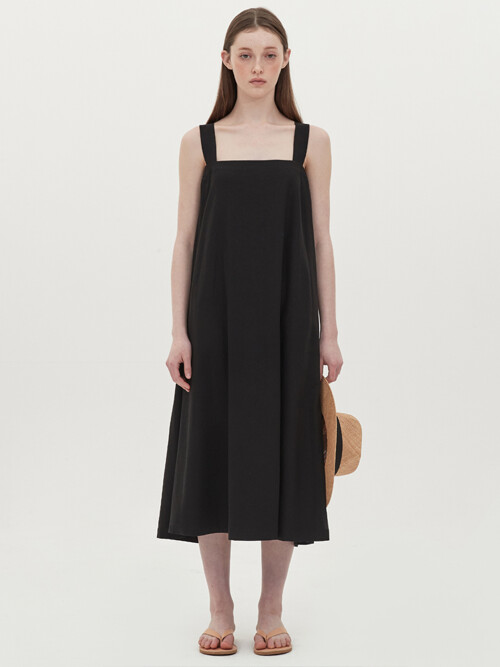 A-line banding dress_black