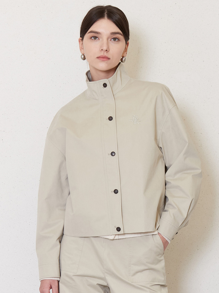 cation cotton blouson_khaki beige