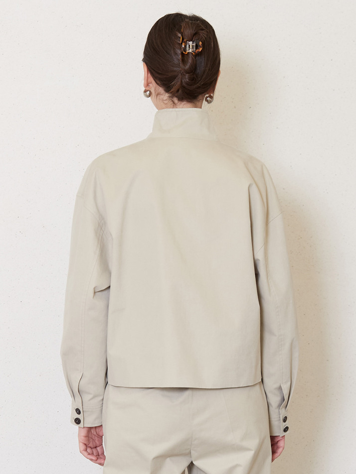 cation cotton blouson_khaki beige