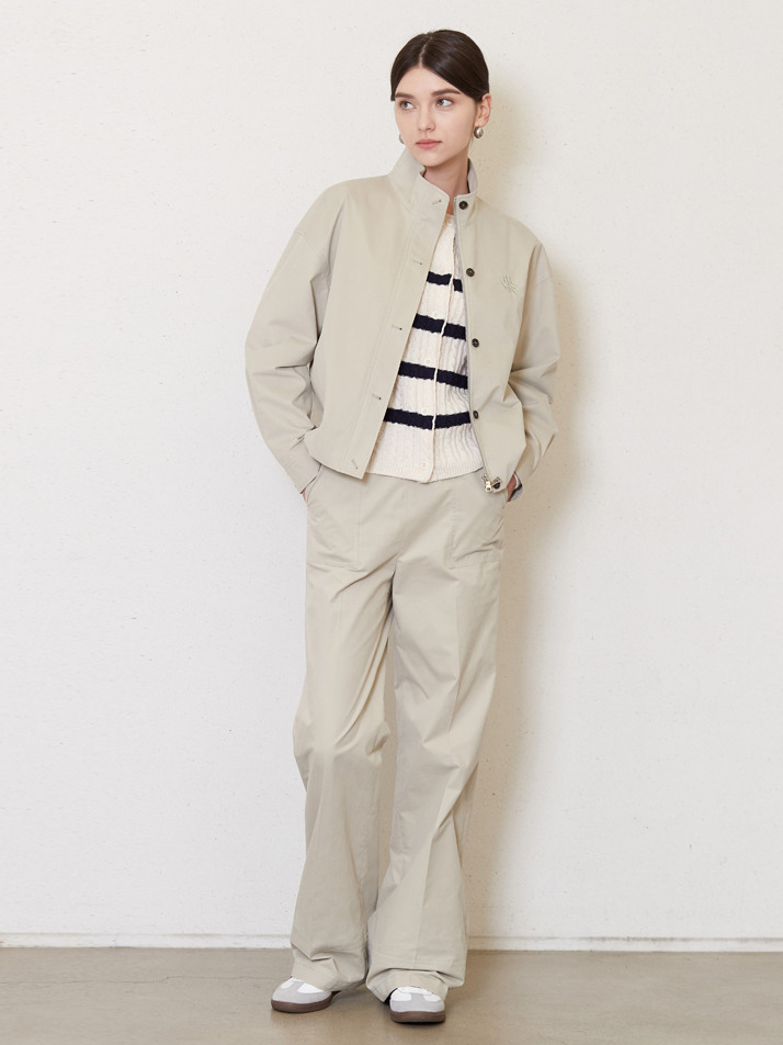 cation cotton blouson_khaki beige