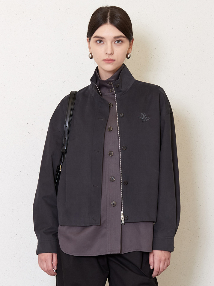 cation cotton blouson_smoke