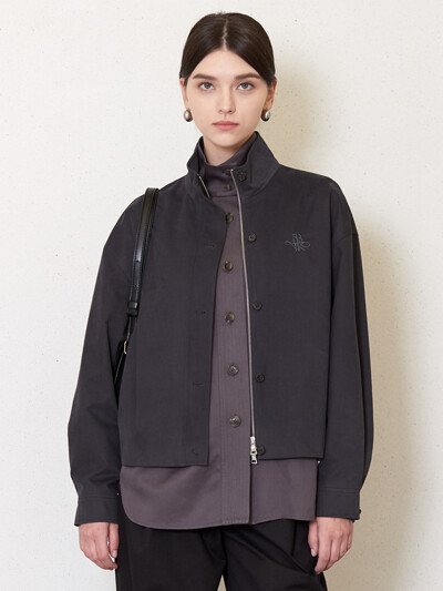 cation cotton blouson_smoke