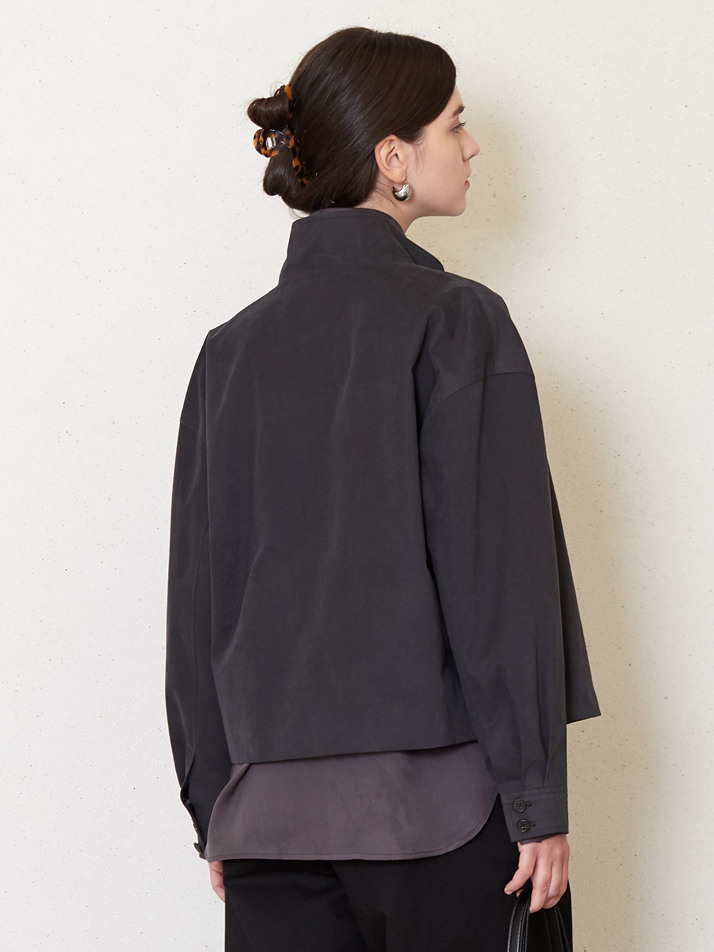 cation cotton blouson_smoke
