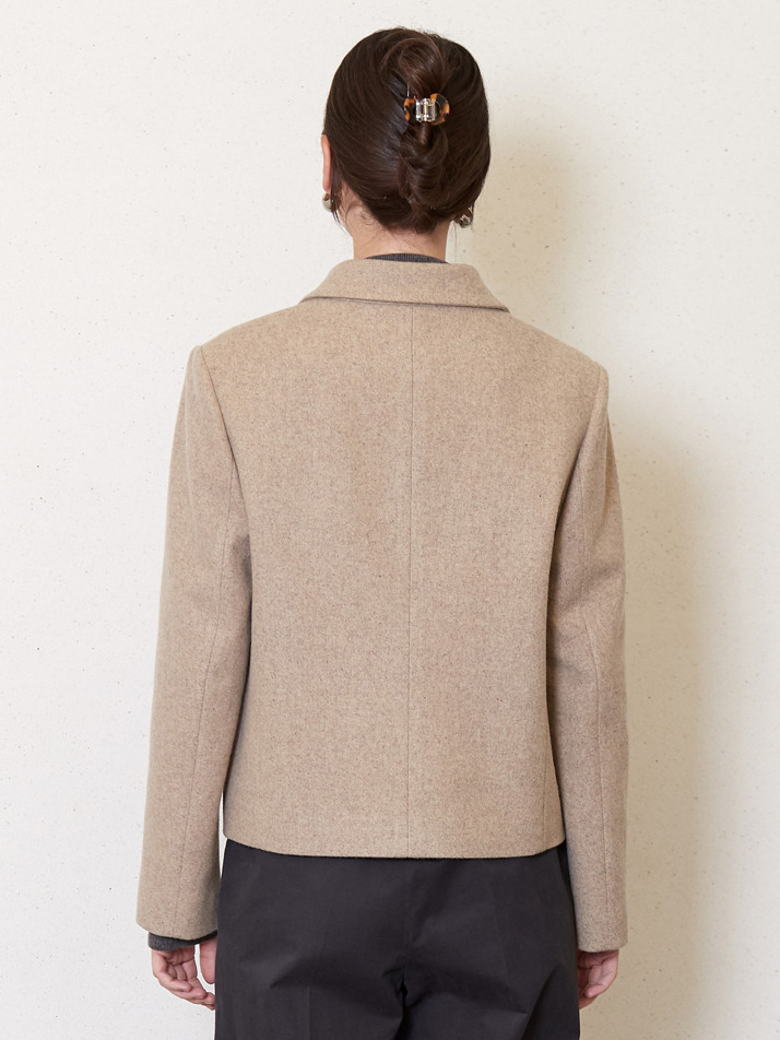 3-button wool jacket_oatmeal