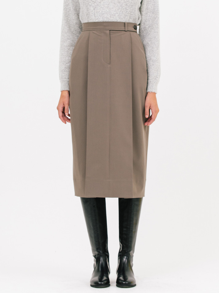 tulip midi skirt_olive