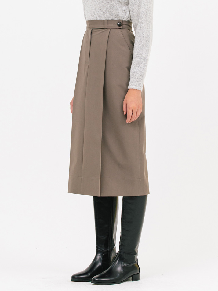tulip midi skirt_olive