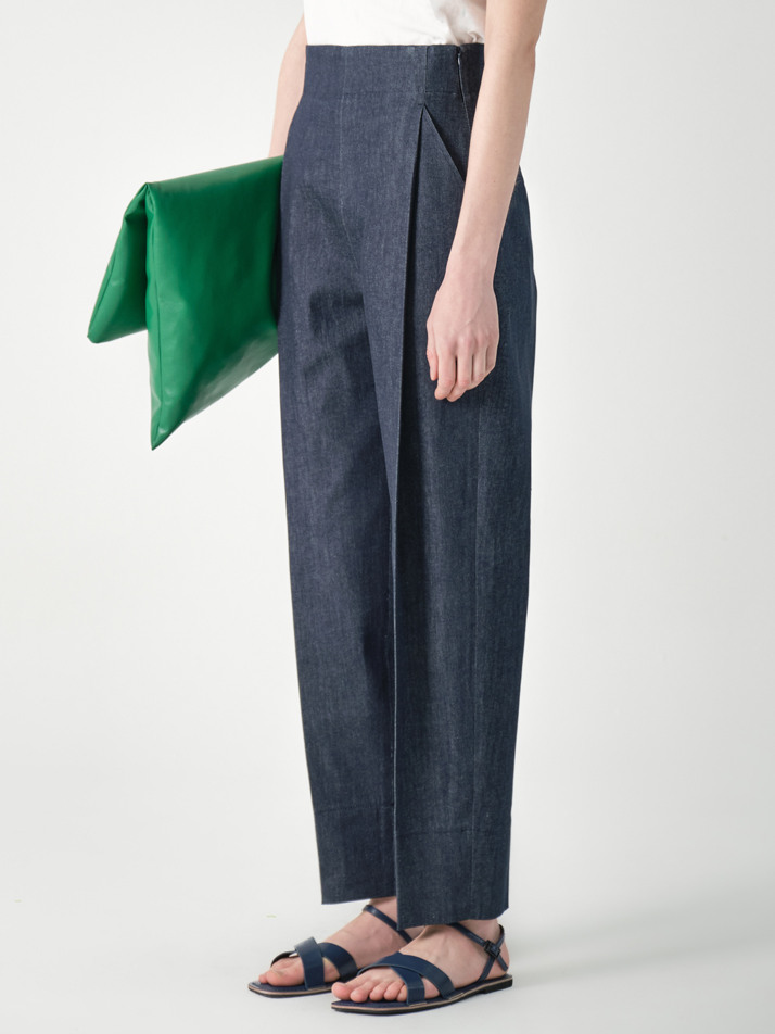 denim round pants