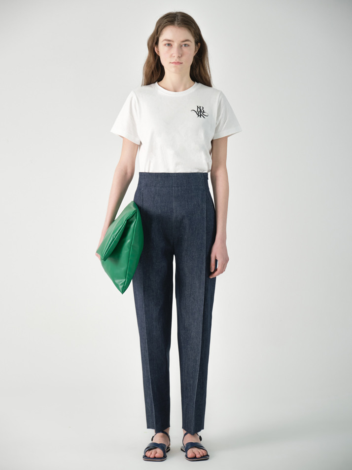 denim round pants