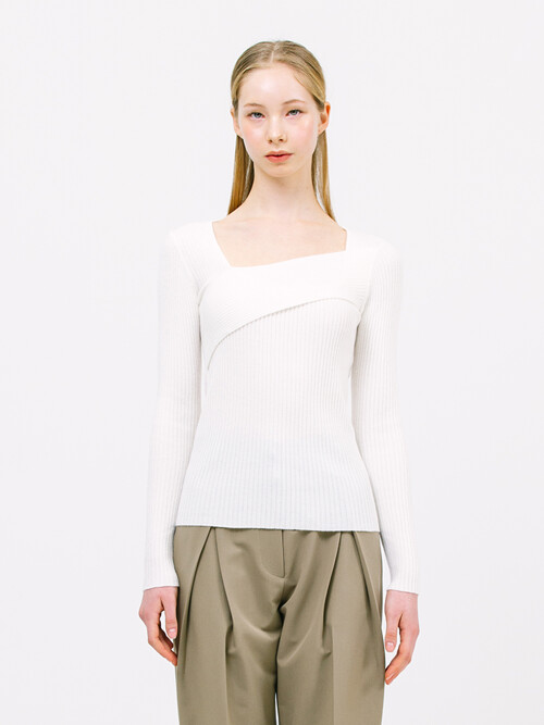 layered long sleeve top_white