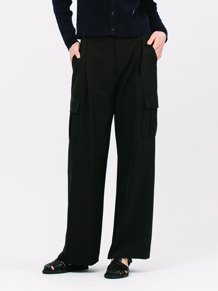 JK side pocket pants_black