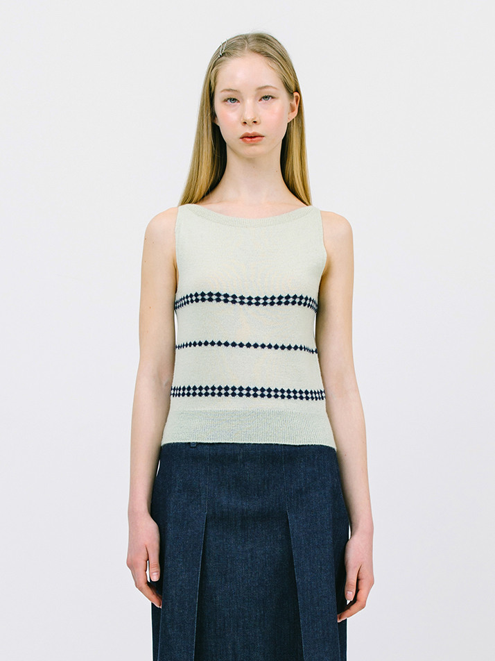 slim knit sleeveless_mint