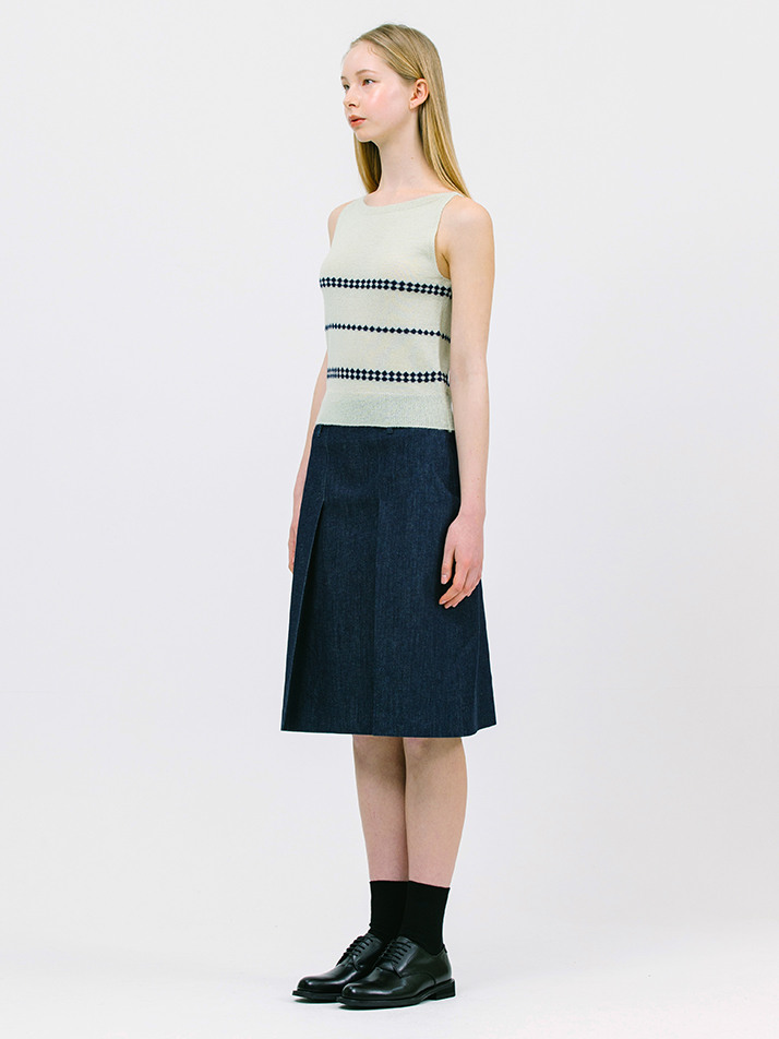 slim knit sleeveless_mint