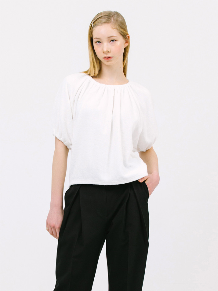 boucle string top_white
