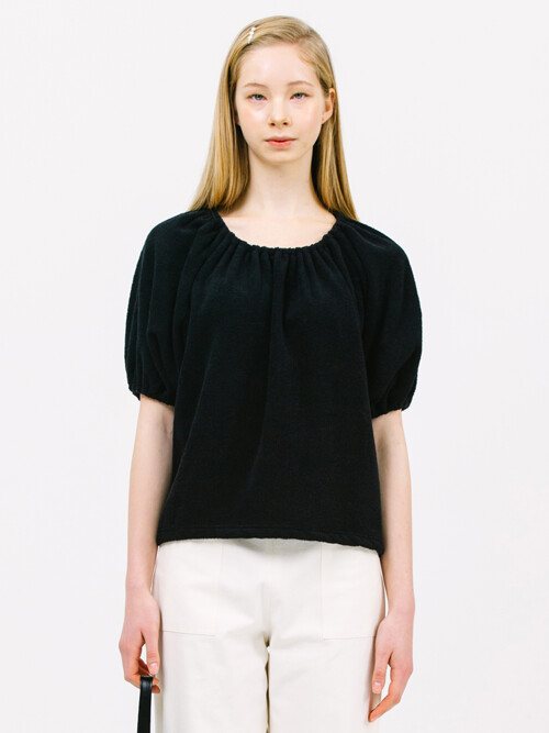 boucle string top_black