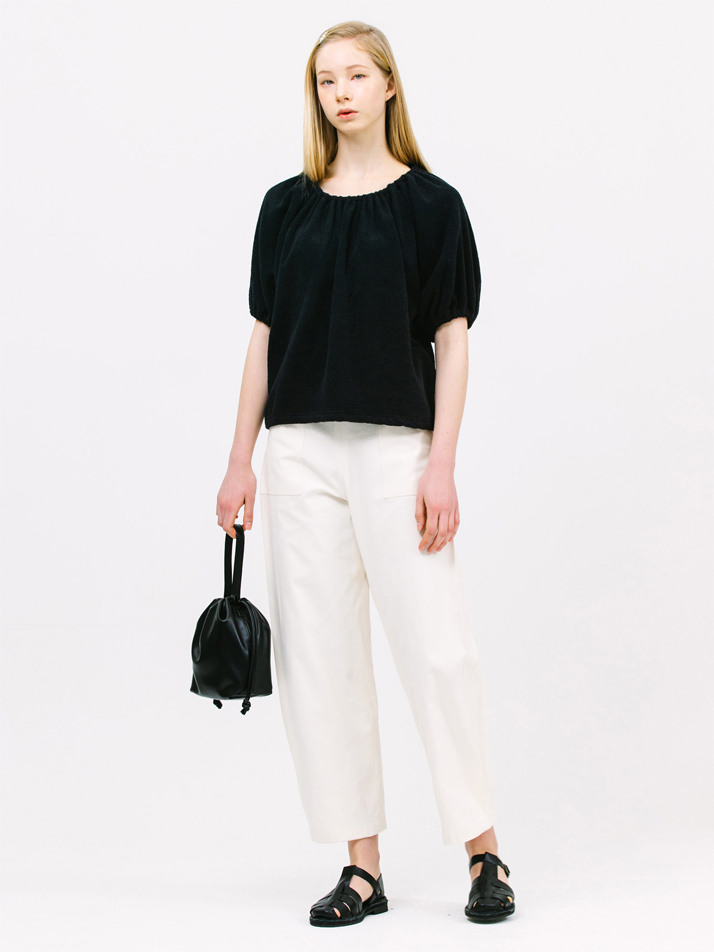 boucle string top_black