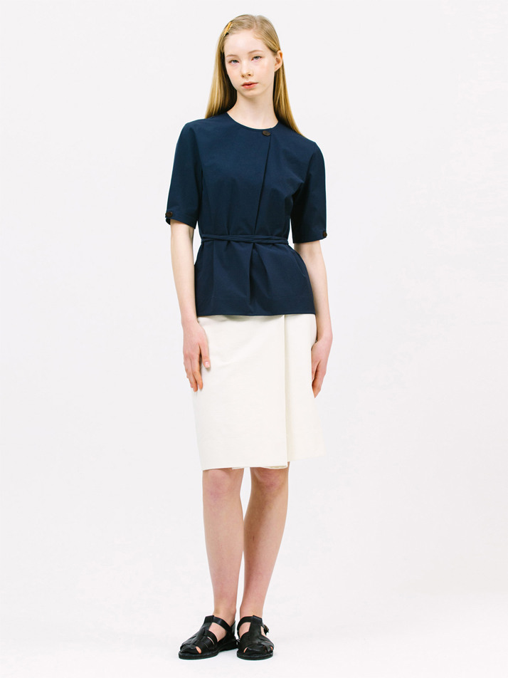 easy draped skirt_ivory