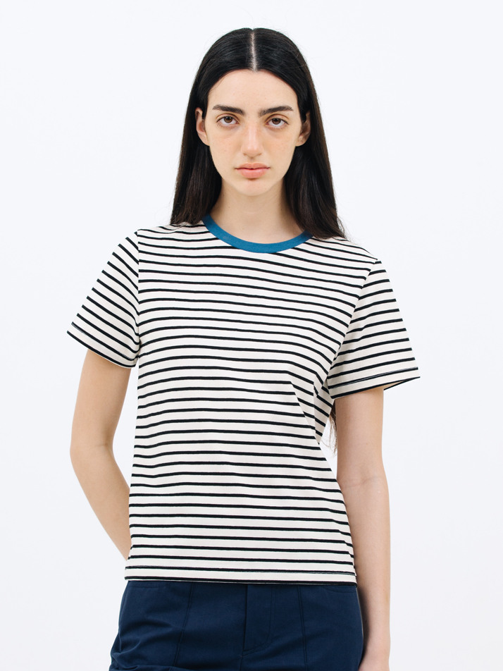 stripe t shirt_french blue