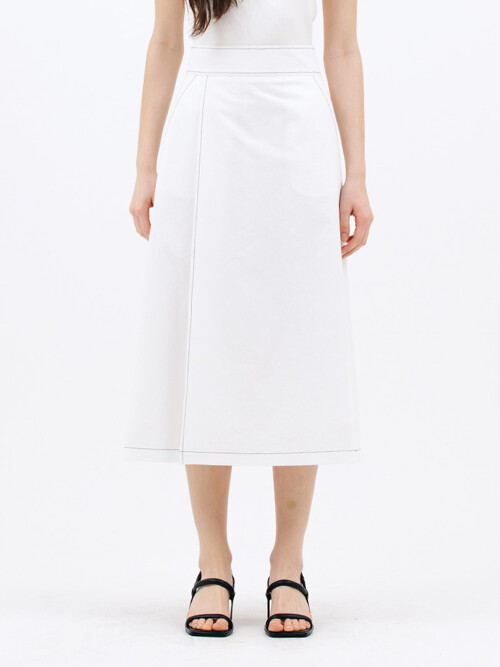 stitch skirt_white