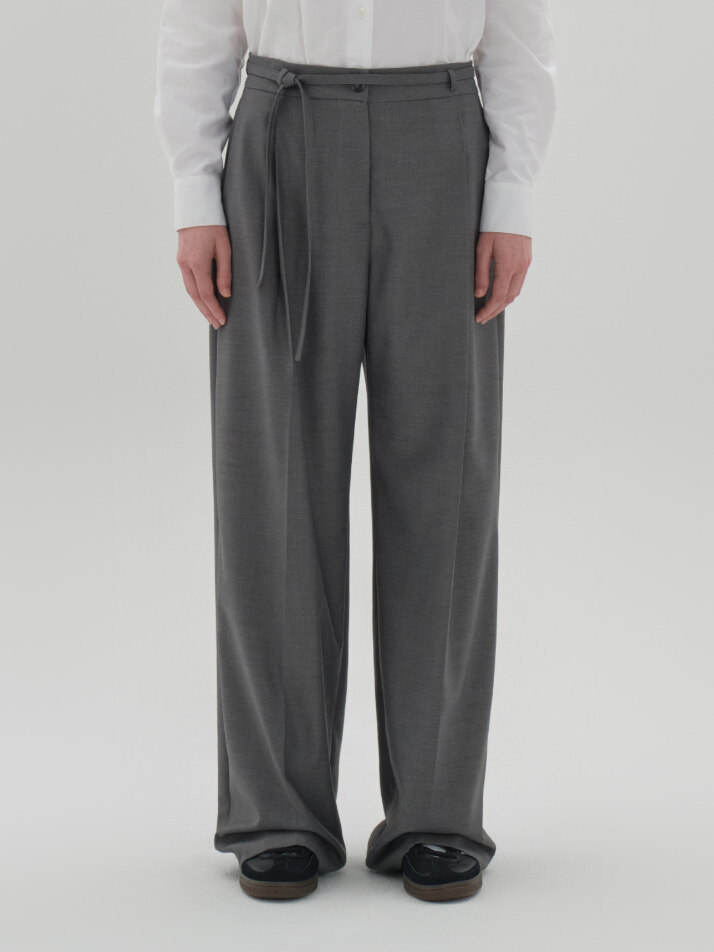 classic strap pants_gray