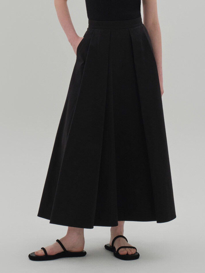 magaly pleats skirt_black