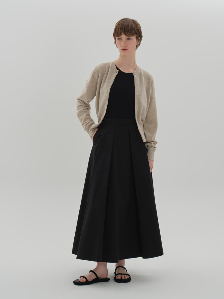 magaly pleats skirt_black