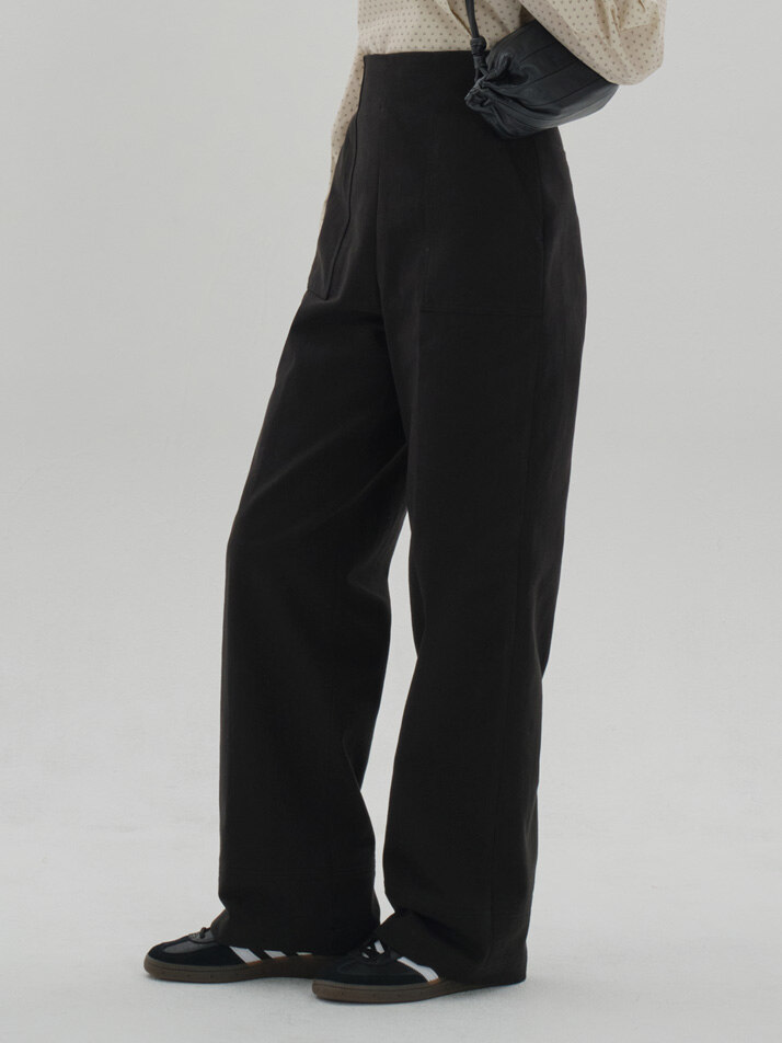 wide baker pants_black