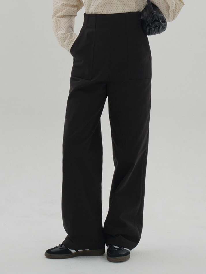 wide baker pants_black