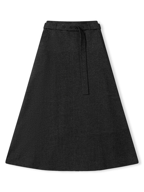 clementine belted skirt_charcoal gray