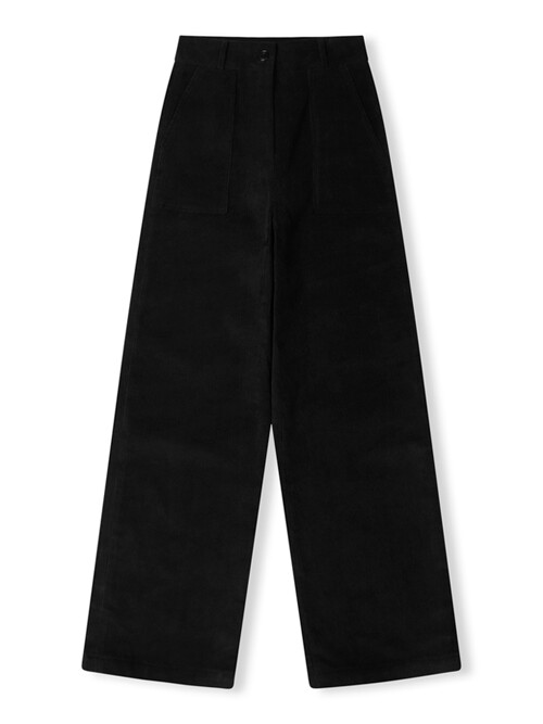 corduroy baker pants_black