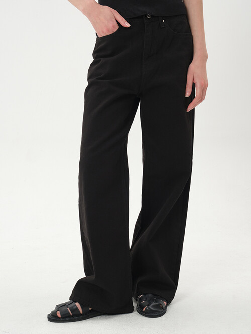 low waist classic jeans_black