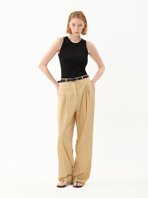 relaxed summer pants_yellow beige