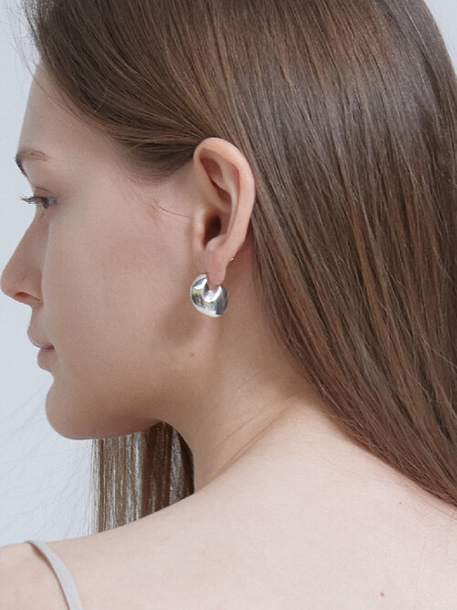 Orchid silver earrings
