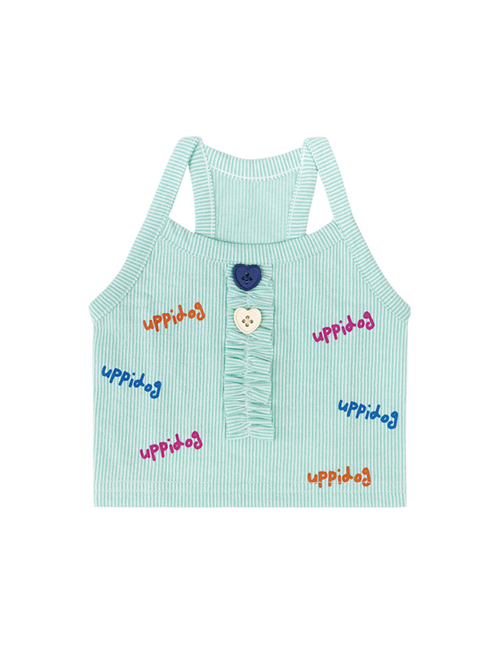 HEART FRILL CROP TOP [MINT]