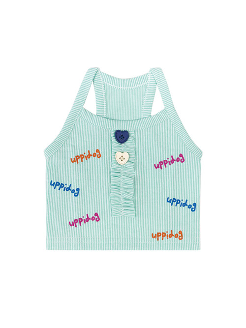HEART FRILL CROP TOP [MINT]