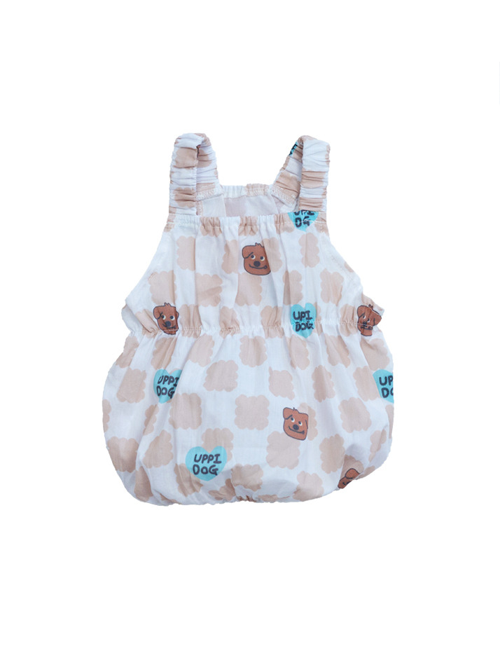 LIPI CHECKERBOARD BALLOON TEE [BEIGE]