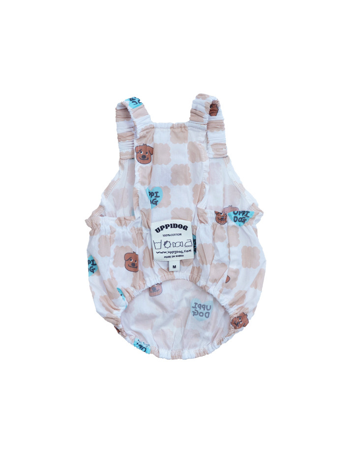 LIPI CHECKERBOARD BALLOON TEE [BEIGE]