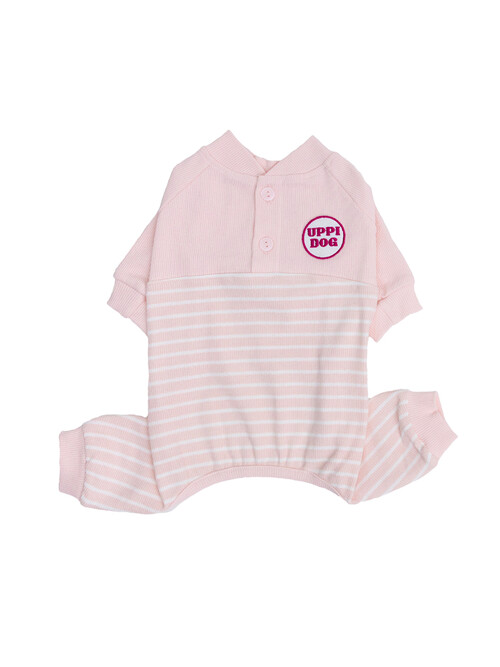 Half button all in one_Baby pink