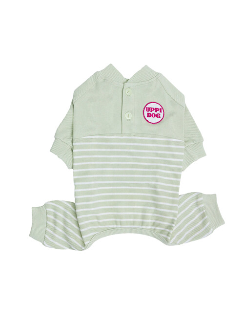 Half button all in one_Baby green