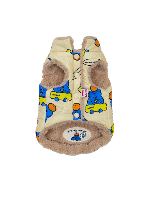 Fur reversible padding_hoo hoo mandarin