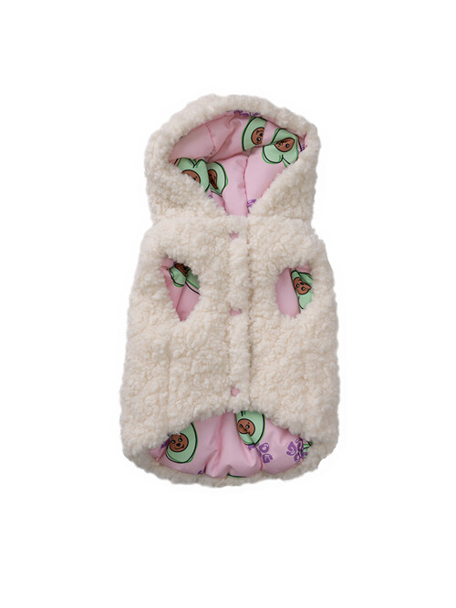 Snug reversible hoodie padding_Ivory fur