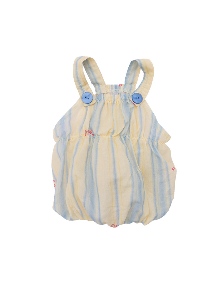 AIRY COTTON BALLOON TEE [BUTTER STRIPE]