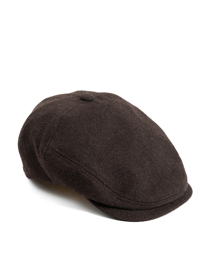 MELTON WOOL HUNTING CAP (dark brown)