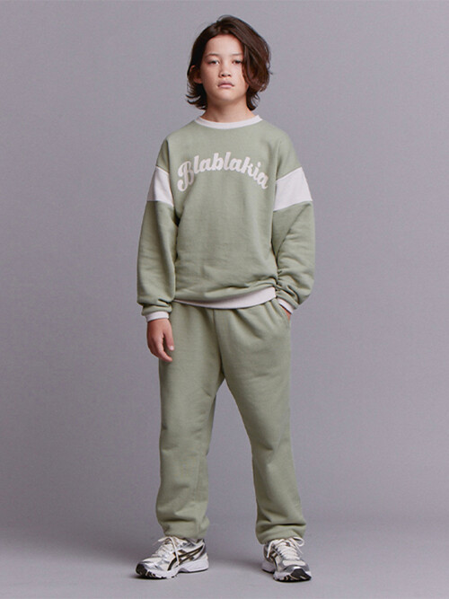 LOGO LINE SWEAT PANTS_GREEN