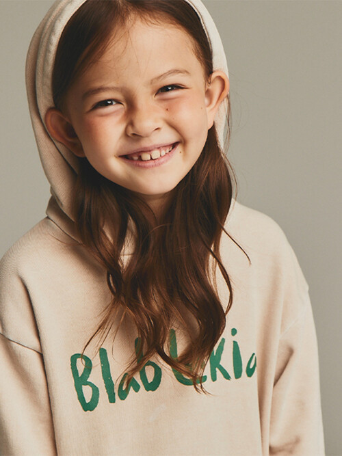 LOGO HOODY SWEAT SHIRTS_BEIGE