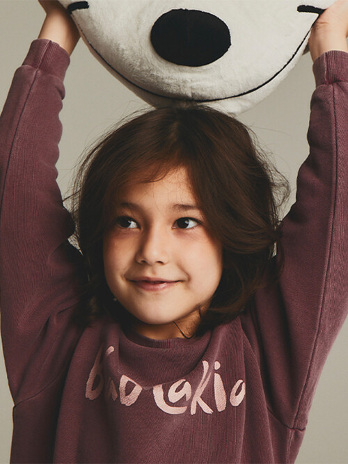 LOGO ROUND SWEAT SHIRTS_BURGUNDY