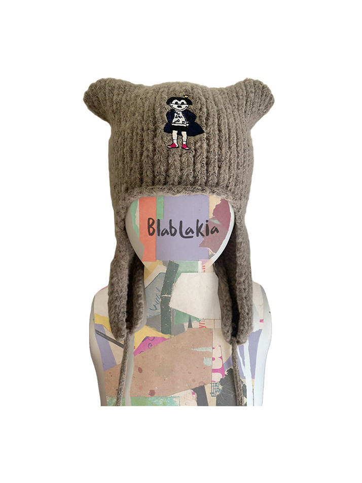 BLAH EARFLAP HAT_STONE BEIGE