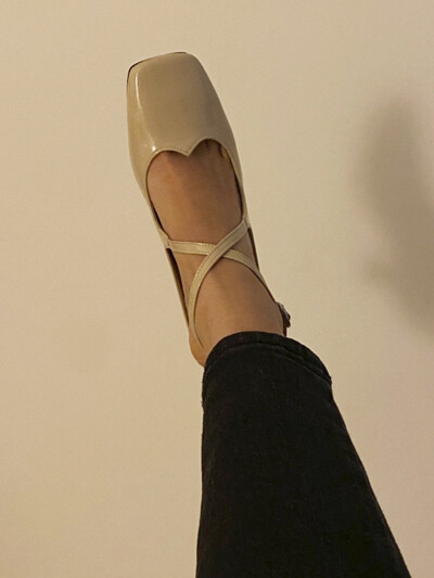 HEART X SLING BACK ( BEIGE )