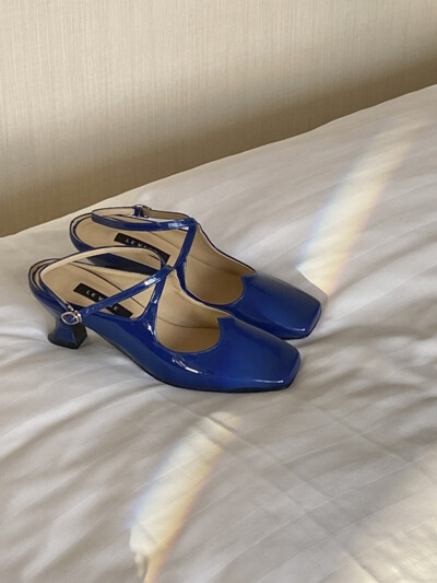 HEART X SLING BACK ( NAVY )