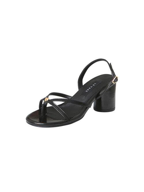 HEART MADE SANDAL ( BLACK )