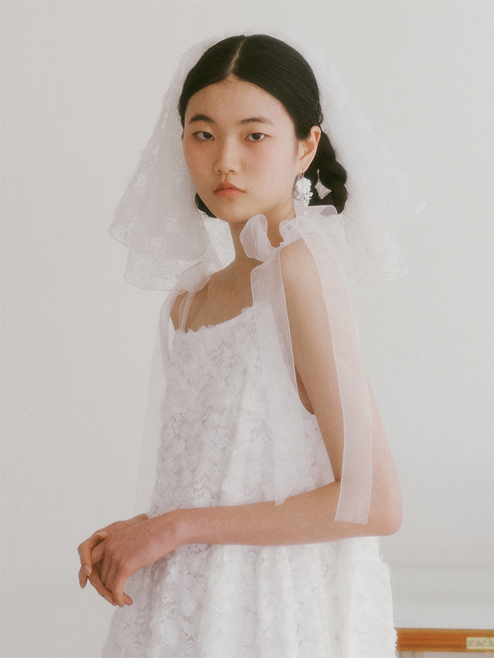 ウェディングアクセサリー GANISONG Bridal Rose Blooming Short Veil White Bridal Rose Blooming Short Veil_white | ETERNAL JOURNEY